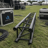Structure de toit en alliage d'aluminium noir 290x290mm, capacité de charge 1000kg, structure modulaire, connexion rapide pour éclairage de scène et événements