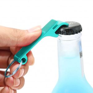 Ouvre-bouteille porte-clés en métal mini portable personnalisé avec logo laser, vente en gros d'usine, moins cher - Product Image 3