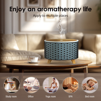 Nouvel Humidificateur d'Air Ultrasonique Écologique en Plastique Exquis avec Lumière Colorée et Diffuseur d'Arômes Électrique de Table pour la Maison