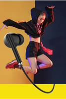 Neckband Earphone Bt5.0 Nirkabel, Earbud Lari Bass Tinggi Warna-warni dengan Mikrofon dan Kemasan
