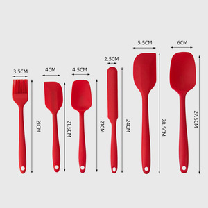 <b>Silicone</b> Butter Spatula Set 6 Piece Flexible Baking <b>Tools</b> For Cake Mixing And Pastry - Product Image 2
