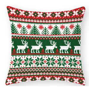 Sublimación de tejido de algodón casa Navidad PillowcaseThrow funda de almohada cubierta - Product Image 2