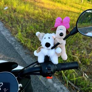 Cubierta de casco de motocicleta de dibujos animados de felpa de Venta caliente accesorios de conducción geniales de protección de cara completa estilo divertido - Product Image 6