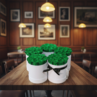 27 Rozen Langdurig Groene Kleur Ge conserveerde Eeuwige Roos voor Eid Al-Fitr Eid Al-Adha Luxe Decoratieve Cadeaus Midden-Oosten Markt