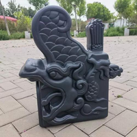 Kit de toit pour auvent de fenêtre chinois en résine synthétique, panneaux de auvent de porte légers en plastique ASA avec pignon ornemental