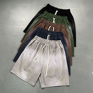 Spray-Monkey Washed Loose Shorts 325G Color Splatter, Retro 2025 SS Nuevo - Product Image 2