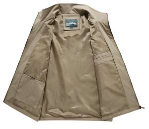 Chaleco Utilitario Casual Multibolsillos con Cremallera para Hombre |   Camisa de Trabajo Transpirable y Ecológica para Verano, Senderismo, Pesca, Actividades al Aire Libre, con Cuello Alto - Product Image 3