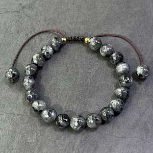 Bracelet en pierre naturelle avec perles de verre colorées, stimulant la confiance, vente en gros innovante, remise sur commande, support audit usine - Product Image 3