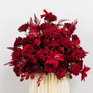 Boule de fleurs artificielles pour arrangements floraux de mariage, décoration florale pour fêtes à domicile, fleurs de table roses blanches pour toile de fond - Product Image 1