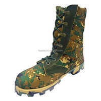 Bottes de combat tactiques en toile robuste, camouflage numérique, style Panama Jungle