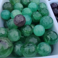 Sphères de Fluorite Arc-en-ciel en Pierres Précieuses Naturelles de Couleurs Variées, Polies, Tendance Mode, Boules de Cristal pour Décoration et Cadeau