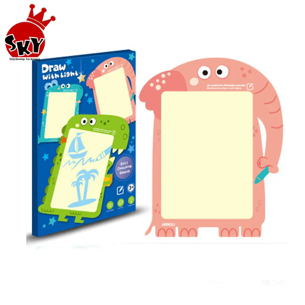 3D LED Writing Digital Drawing Tablet Portable LED Graphic Tablet Drawing Board Children Fluorescent Board Graffiti Hand Paint