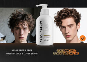 बारबर-अनन्य पुरुष कर्ल परिभाषित क्रीम तरंग कर्ल को बढ़ाता है फ्रिज़ हाइड्रेट्स, कोई हानिकारक रसायन नहीं है - Product Image 5