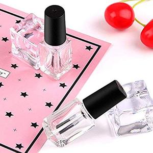 Bouteilles pour vernis à ongles, vides, en verre, forme carrée, avec couvercle et brosse souple, 30 ML, 5ML - Product Image 6
