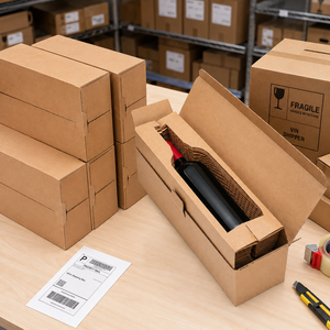 Boîte en carton écologique à alvéoles personnalisées pour l'expédition de <span class=keywords><strong>vin</strong></span> <span class=keywords><strong>rouge</strong></span>, recyclable, <span class=keywords><strong>bon</strong></span> prix, protection optimale - Product Image 4