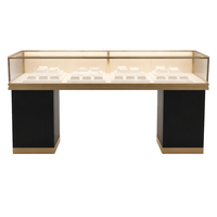 Vitrine de présentation de bijoux en verre et contreplaqué sur mesure pour magasin de détail, boutique, aménagement de magasin