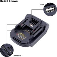 Adaptateur chargeur USB DM18M pour batteries Li-ion Dewalt 20V et Milwaukee 18V M18, compatible avec les outils Makita 18V, remplace BL1830