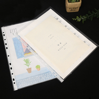 Pochette à fermeture éclair pour feuilles mobiles A4 à 11 trous, en PP transparent 8C, étanche, pour documents, compatible avec classeur à anneaux, logo personnalisé