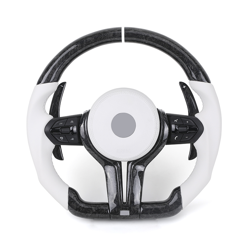 White Leather+Forged Carbon