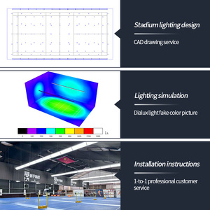 Dự án <span class=keywords><strong>Led</strong></span> Cầu lông không có bóng đèn cầu lông tòa án ánh sáng chống chói Arena ánh sáng cho cầu lông bóng rổ bóng chuyền phòng tập thể dục - Product Image 2