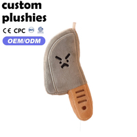 Nouveau produit : Porte-clés en peluche mignon et amusant en forme de couteau de cuisine, breloque de sac en peluche douce, cadeau idéal pour les enfants
