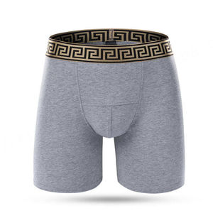 Alta calidad 95% algodón 5% spandex hombres bragas hombres pierna larga Boxer ropa interior de algodón nuevo elegante panty de pierna larga - Product Image 2