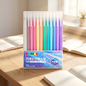 Stylos gel blancs multicolores pour croquis, pointe de 0,8 mm, encre acrylique, marqueurs de surlignage, flux fluide, outils de dessin graphique et <span class=keywords><strong>manga</strong></span> - Product Image 1