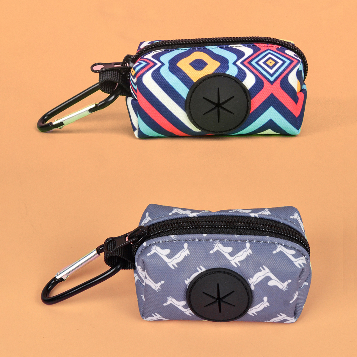 Géométrie bleue + style imprimé à carreaux