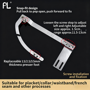 Nouveau guide de couture pour ceinture à patte en acier PL 5e génération |   Machine à coudre plate universelle pour surpiqûres et coutures françaises |   Collier - Product Image 4