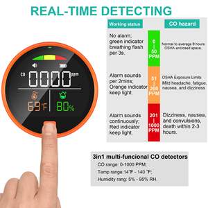 [3-en-1] <span class=keywords><strong>Détecteur</strong></span> <span class=keywords><strong>de</strong></span> <span class=keywords><strong>monoxyde</strong></span> <span class=keywords><strong>de</strong></span> <span class=keywords><strong>carbone</strong></span> portable <span class=keywords><strong>pour</strong></span> taille <span class=keywords><strong>de</strong></span> voyage Mini Design <span class=keywords><strong>Camping</strong></span> Randonnée RV Voiture Hôtel Maison (Orange) - Product Image 6