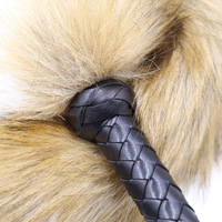 Grand fouet queue de renard pour couple, entraînement animalier, pagaie de fessée pour esclave, jouets sexuels BDSM pour jeux de rôle
