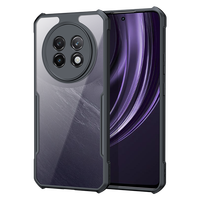 Qualité fiable 360 degrés cadre noir de protection dur quatre coins anti-chute étui de téléphone transparent pour étui Realme 13 +