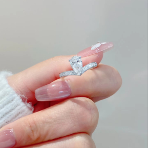 Mới Sang Trọng 1.50ct Lê Cắt Phòng Thí Nghiệm Grown Kim Cương Nhẫn Tốt Bạch Kim 18K IGI Chứng Nhận Tùy Chỉnh Sản Phẩm - Product Image 4