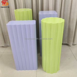 Nuevo Diseño: Set de Pedestales de Hierro en Colores Pastel, Columnas Romanas, Soporte para Flores, Decoración para Mesa de Postres y Flores para Bodas - Product Image 1