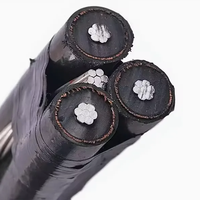 Kabel ABC (Aerial Bundle Cable) Konduktor Paduan Aluminium Tahan Benturan dengan Isolasi XLPE untuk Pembangkit Listrik