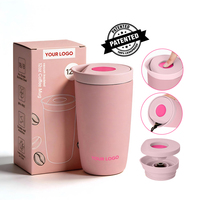 Mug à café de voyage très vendu avec couvercle à pression 100% étanche Mug à café en acier inoxydable isolé réutilisable