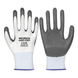 Gants de travail en nitrile, entièrement texturés, 13 points de couture, résistants à l'abrasion, pour la construction, la réparation automobile, l'usage quotidien - Product Image 2