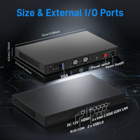 CWWK 1U N3160 防火墙机架式设备 4x i226-V 2.5GbE 端口 Mini-PCIE VGA+HD DDR3 OPNsense 家庭实验室服务器 13 英寸机架 Pfsense 设备