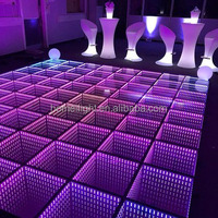 Dalles de sol LED 3D miroir de haute qualité 5x5m (16x16ft) pour événements, mariages et fêtes