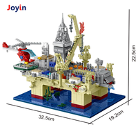 1962 PCS STEM Kit de construction de plate-forme pétrolière en haute mer pour enfants jouet éducatif de bricolage avec caractéristiques de sous-marin et d'exploration océanique