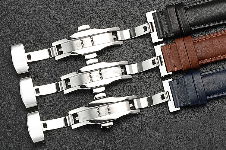 Universel Sténopé Motif 22mm Bracelet de Montre En Cuir Véritable pour Montre Apple