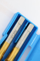 ST3*0.5 ST4*0.7 ST5*0.8 ST6*1 ST8*1.25 ST10*1.5 HSS-CO TIN Coating Machine Threading Tap 2pcs/set ST Insert Straight Flute Tap