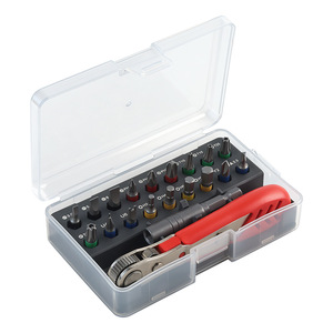 Miniature <b>Screwdriver</b> <b>Set</b> With Torx <b>Bits</b> And Socket Wrench For Small Spaces Reversible 36-Tooth Ratchet Multi-Tool <b>Set</b> - Product Image 1