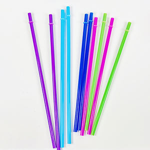 Pajita de exprimidor reutilizable Lisa colorida personalizable, Pajita estrecha apta para lavavajillas reutilizable, pajitas temáticas reutilizables - Product Image 2