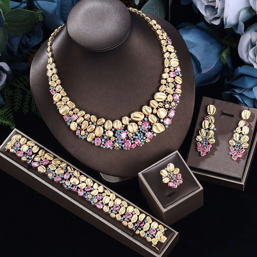 Bridal Jewelry Set for Wedding Indian, Nigerian Wedding Jewelry Sets Gold Designs Wedding Accessories Bridal Jewelry Sets