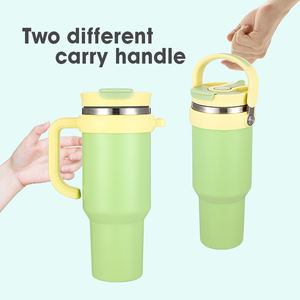 Keluaran baru Tumbler 40oz dengan pegangan dan tutup sedotan vakum berdinding ganda baja tahan karat terisolasi - Product Image 5