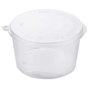Gobelets à sauce jetables pour chili, contenants en plastique PP à clapet de 2 oz et 4 oz avec couvercles pour plats à emporter - Product Image 2