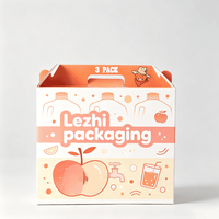 Caja de Comida para Llevar, Personalizada, de Alta Gama, Biodegradable, de Papel Kraft, con Laminado Mate, Segura para Contacto con Alimentos, Autoarmable, para Café, Vodka, Jugo