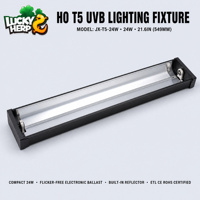 LuckyHerp JXFL5T24F UVB HO T5 Luminaire 24W Tube en verre spiralé Éclairage écologique pour reptiles, serpents, lézards, geckos Classique