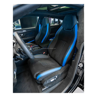 Housse de siège de voiture complète en cuir Alcantara rouge et noir sur mesure pour Lamborghini Urus 2018-2026